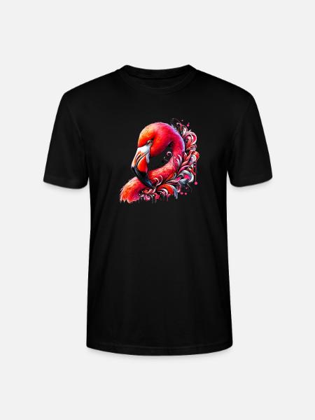 Flamingo - Stanley/Stella CRAFTER Unisex Organic T-Shirt - black