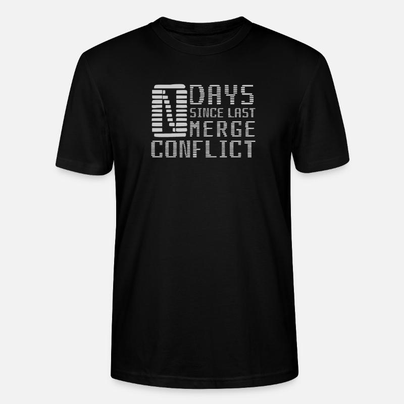 Merge Conflict Software Developer Entwickler geek - Stanley/Stella Unisex Bio-T-Shirt CRAFTER - Schwarz