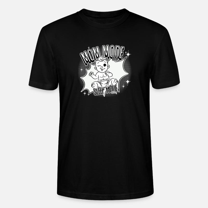 Mode Maman Activé – Mode veille désactivé - T-shirt bio CRAFTER Stanley Stella Unisexe - noir