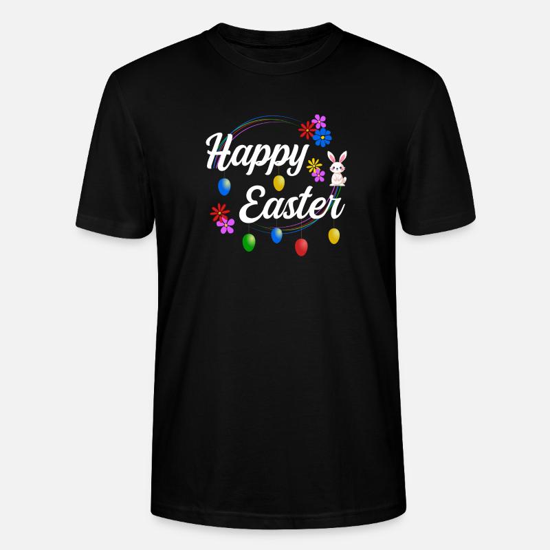 Happy Easter - Stanley/Stella Unisex Bio-T-Shirt CRAFTER - Schwarz