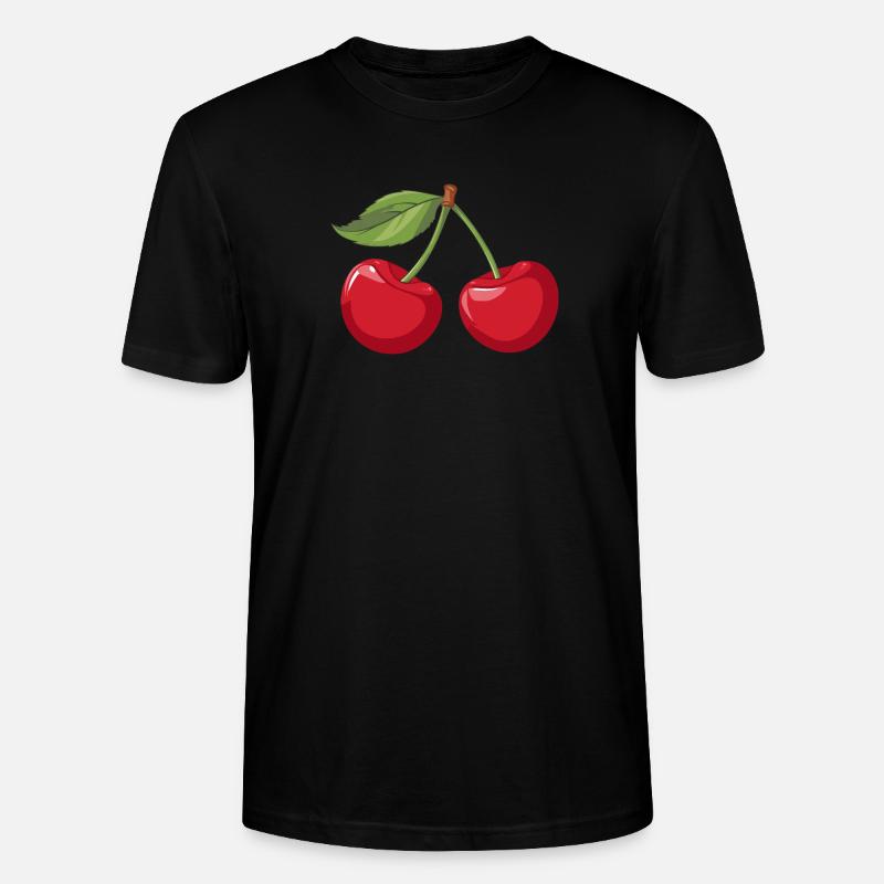 Lebendige Kirsche Illustration - Stanley/Stella Unisex Bio-T-Shirt CRAFTER - Schwarz