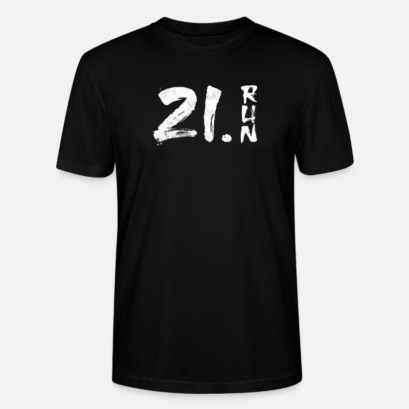 21.1 Halbmarathon - Stanley/Stella Unisex Bio-T-Shirt CRAFTER - Schwarz