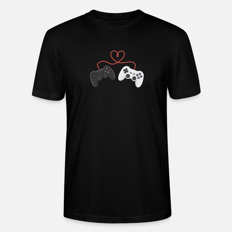 Heartwired Controllers Duo - Stanley/Stella CRAFTER Unisex Organic T-Shirt - black