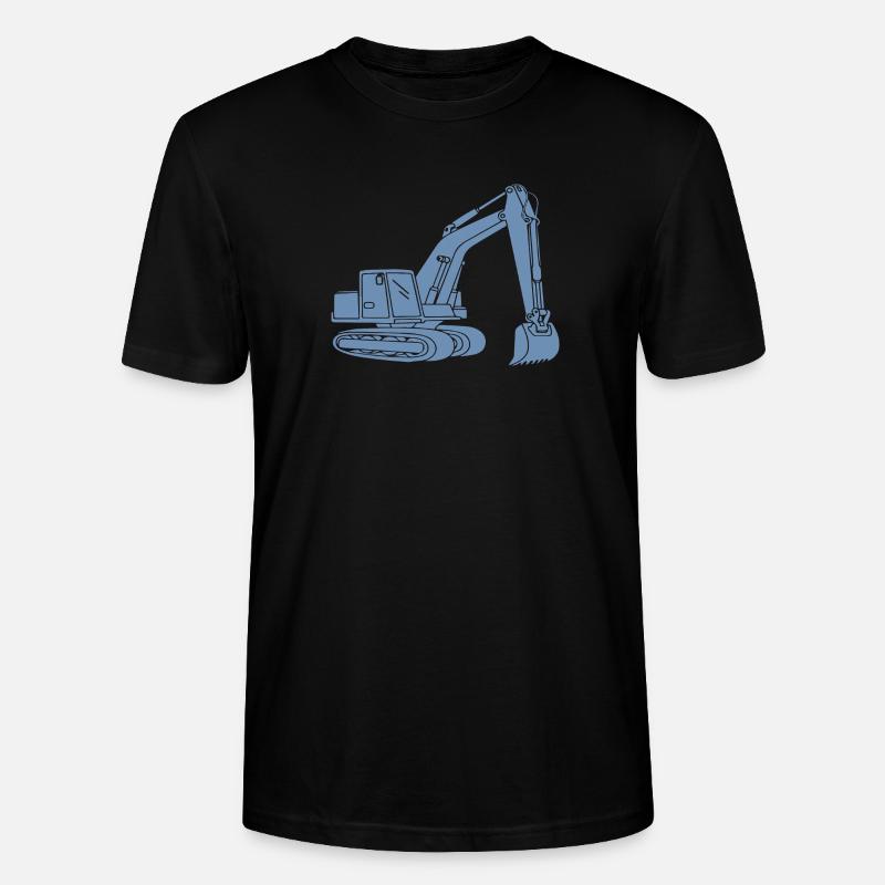 Bagger Silhouette Baugeräteführer Tiefbau - Stanley/Stella Unisex Bio-T-Shirt CRAFTER - Schwarz