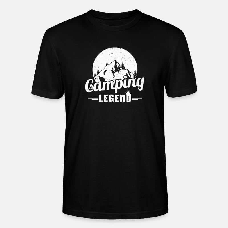 Mountain Camping Legend Design - Stanley/Stella CRAFTER Unisex Organic T-Shirt - black