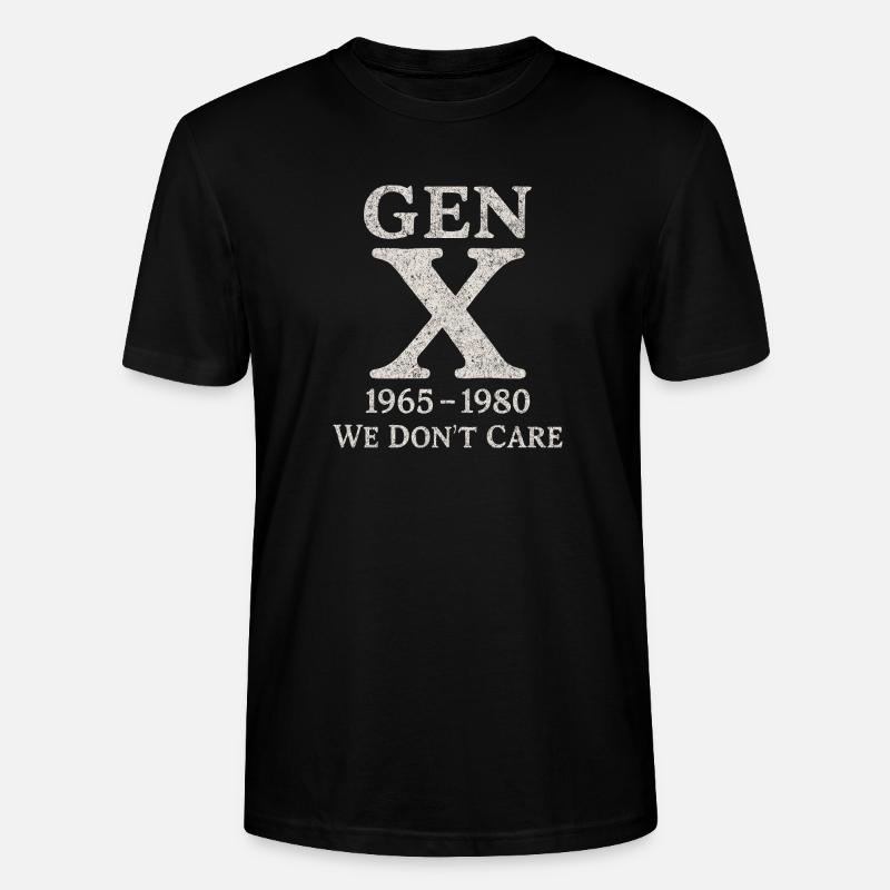 Generation X - We don't care - Stanley/Stella Unisex Bio-T-Shirt CRAFTER - Schwarz