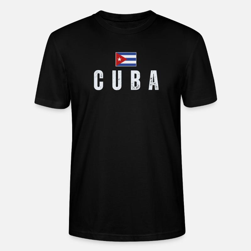 Drapeau cubain, j’adore Cuba - T-shirt bio CRAFTER Stanley Stella Unisexe - noir