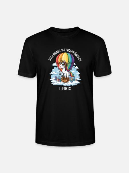 Luftikus-Einhorn - Stanley/Stella Unisex Bio-T-Shirt CRAFTER - Schwarz