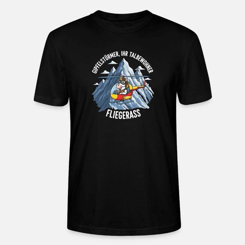 Einhorn-Pilot - Stanley/Stella Unisex Bio-T-Shirt CRAFTER - Schwarz