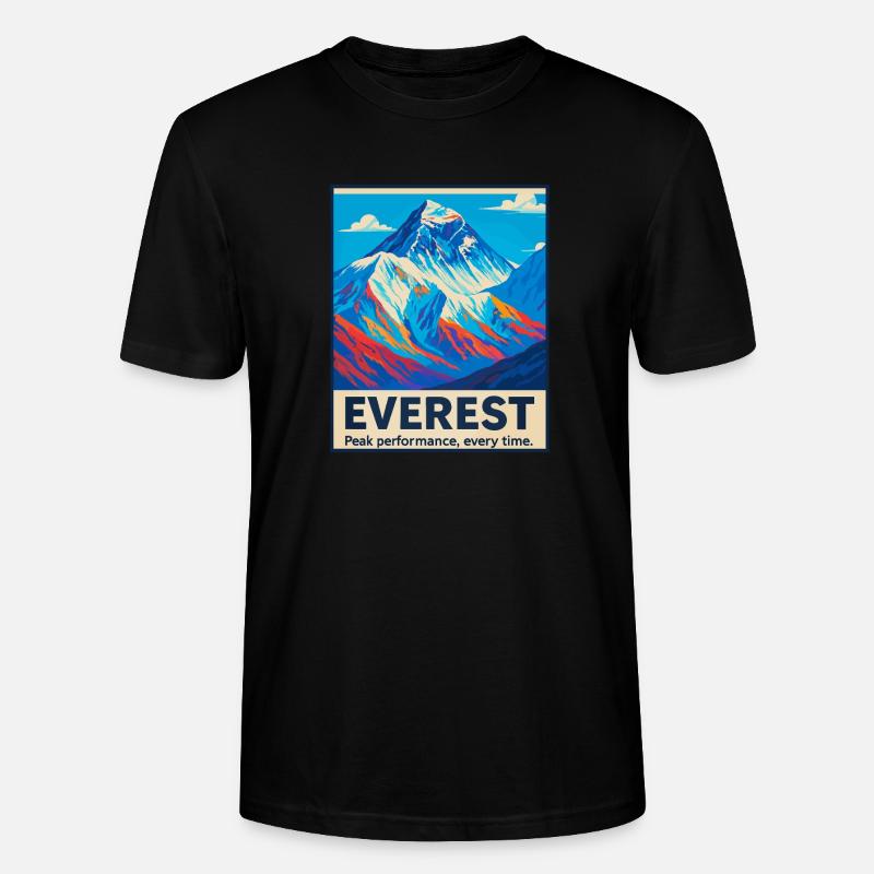 Everest – Performances de pointe - T-shirt bio CRAFTER Stanley Stella Unisexe - noir
