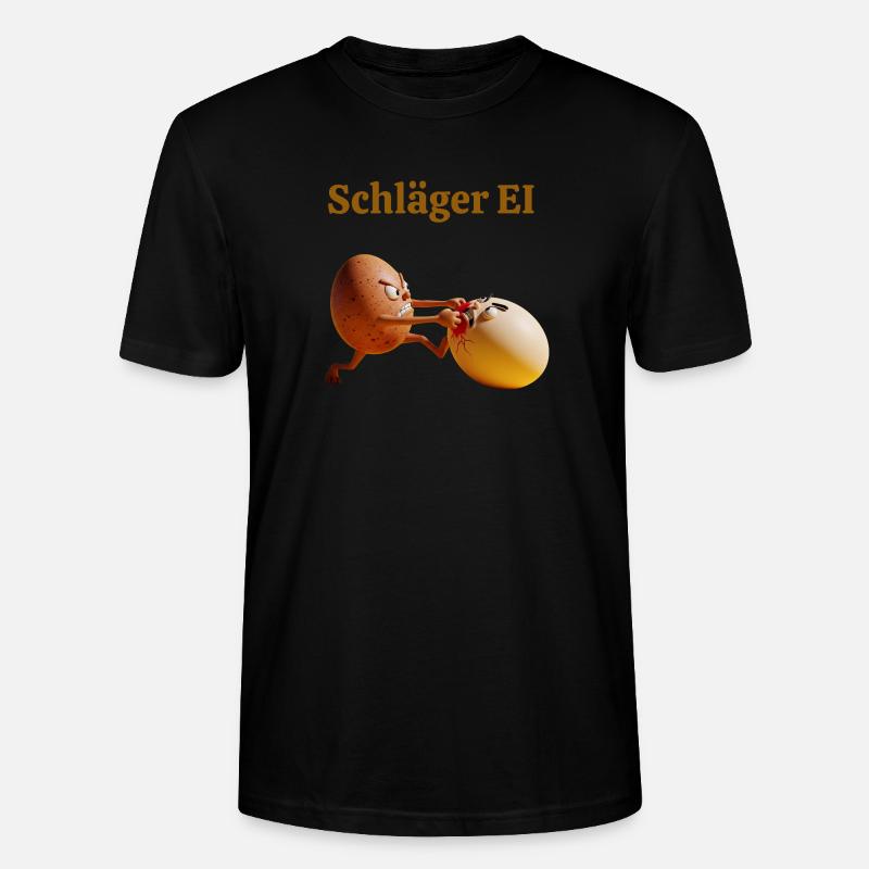 Schläger Ei – Lustiger Eierkampf - Stanley/Stella Unisex Bio-T-Shirt CRAFTER - Schwarz