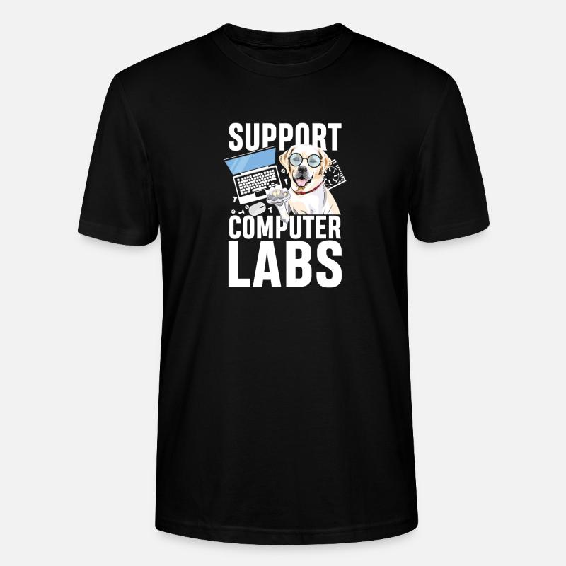 Support computer labs - Stanley/Stella Unisex Bio-T-Shirt CRAFTER - Schwarz