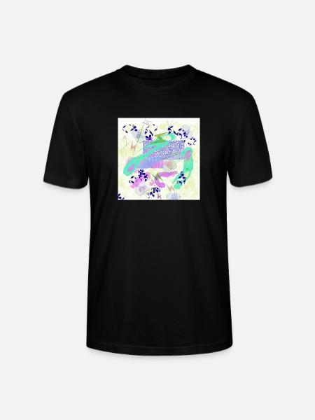 fantasie flower blumen - Stanley/Stella Unisex Bio-T-Shirt CRAFTER - Schwarz