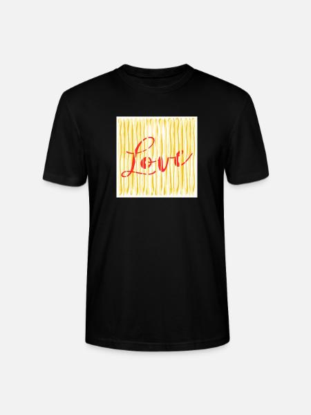 LOVE PASTA SPAGHETTI COOKING - Stanley/Stella CRAFTER Unisex Organic T-Shirt - black