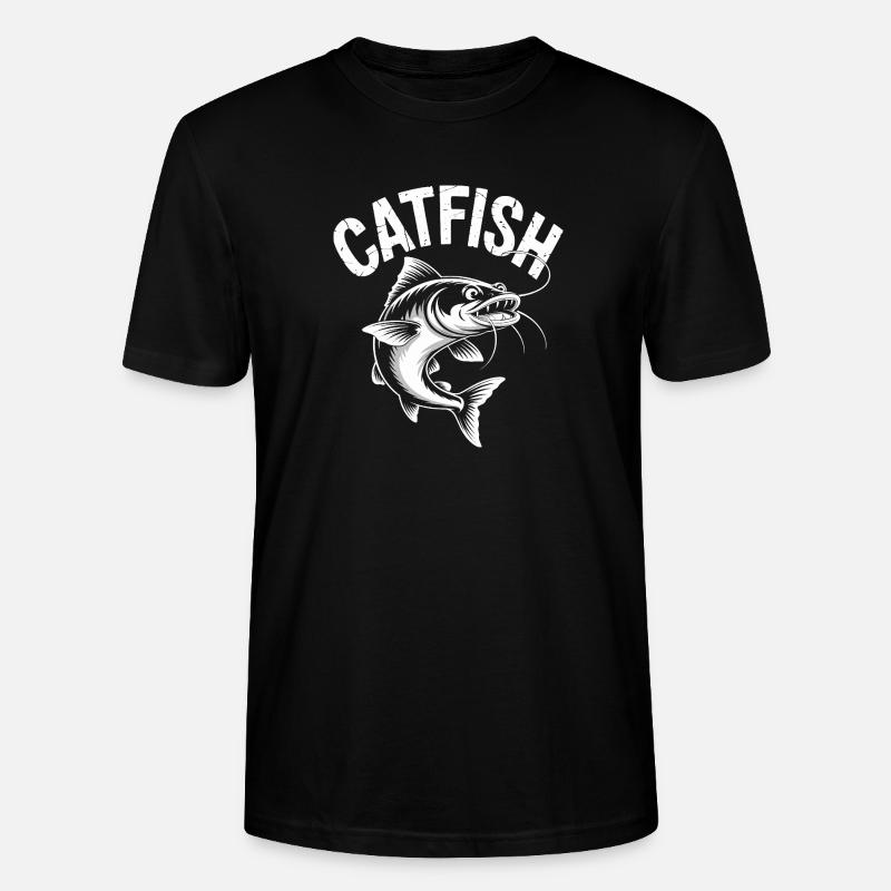 Conception de pêche d’aventure au poisson-chat - T-shirt bio CRAFTER Stanley Stella Unisexe - noir