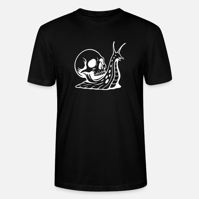 Gothic Totenschädel mit Schlangen-Design - Stanley/Stella Unisex Bio-T-Shirt CRAFTER - Schwarz