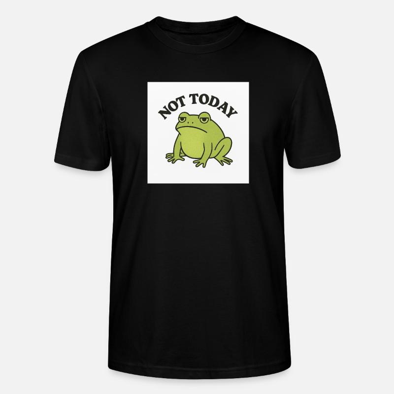 Funny frog with statement text - Stanley/Stella CRAFTER Unisex Organic T-Shirt - black