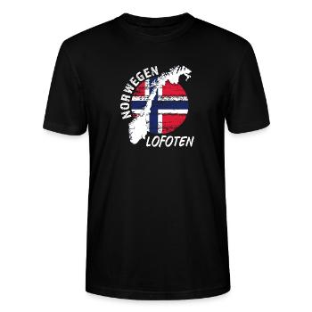 Lofoten - Stanley/Stella Unisex Bio-T-Shirt CRAFTER - Schwarz - Vorne - Alina (178cm) & Michal (187cm)
