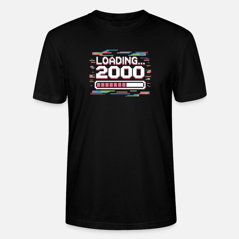 Pixel Retro Design Loading 2000 - Stanley/Stella Unisex Bio-T-Shirt CRAFTER - Schwarz