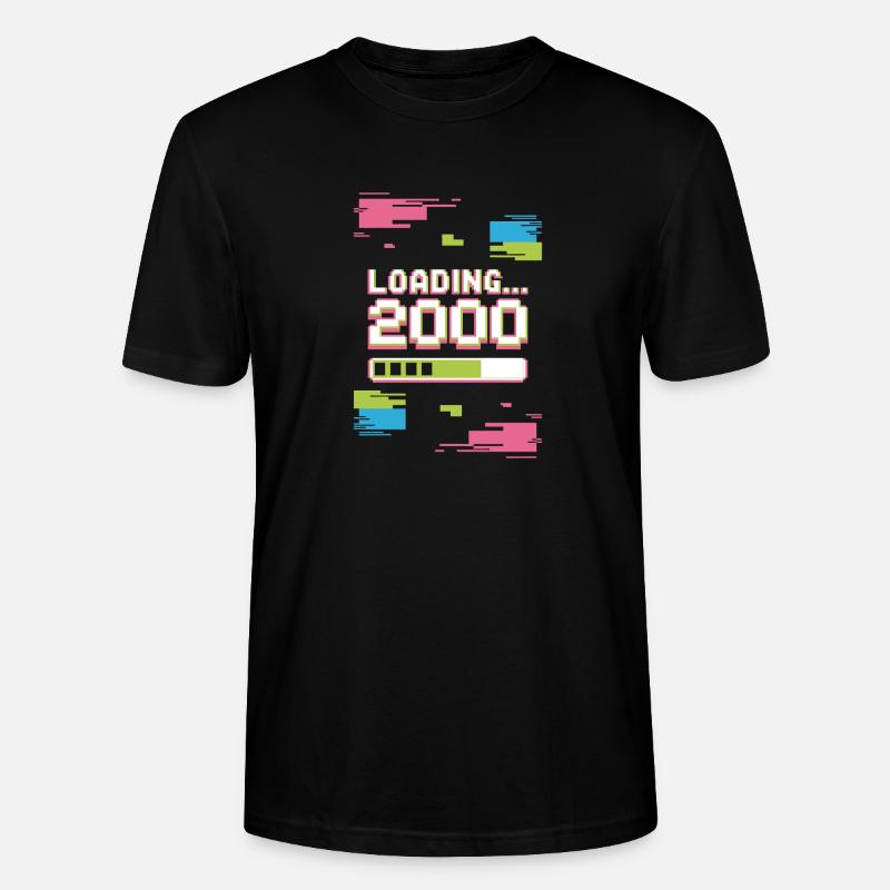 Retro Loading 2000 Pixel - Stanley/Stella Unisex Bio-T-Shirt CRAFTER - Schwarz