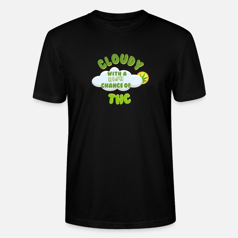 Conception de célébration du THC nuageux - T-shirt bio CRAFTER Stanley Stella Unisexe - noir