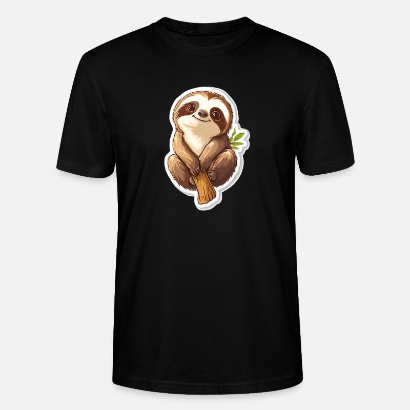 Faultier - Stanley/Stella Unisex Bio-T-Shirt CRAFTER - Schwarz