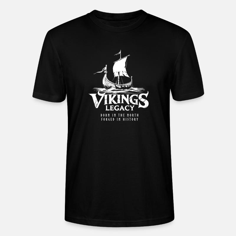 Drakkar - das Wikinger Langschiff - Stanley/Stella Unisex Bio-T-Shirt CRAFTER - Schwarz