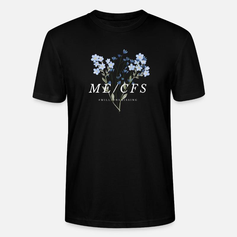 ME/CFS Fleurs blanches - T-shirt bio CRAFTER Stanley Stella Unisexe - noir