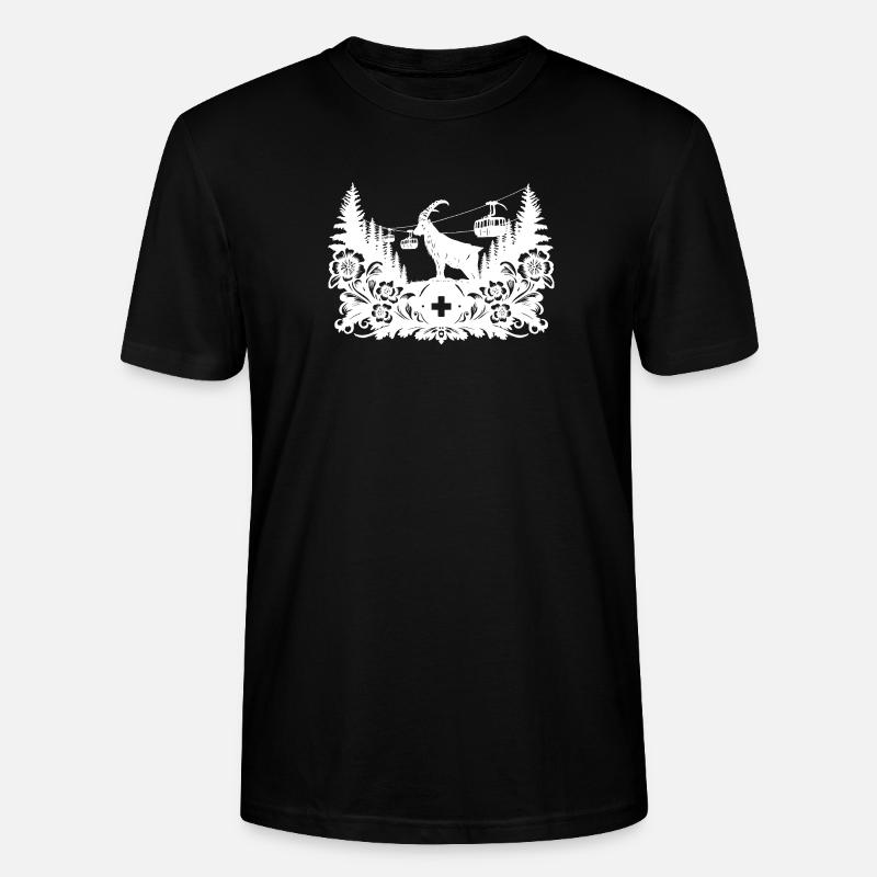 Steinbock_1_white_ - Stanley/Stella Unisex Bio-T-Shirt CRAFTER - Schwarz