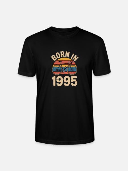 Né en 1995 Retro Bicycle Design - T-shirt bio CRAFTER Stanley Stella Unisexe - noir