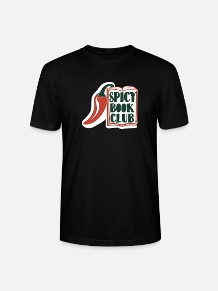 Spicy Book Club – Buch & Chili Design - Stanley/Stella CRAFTER Unisex Organic T-Shirt - black