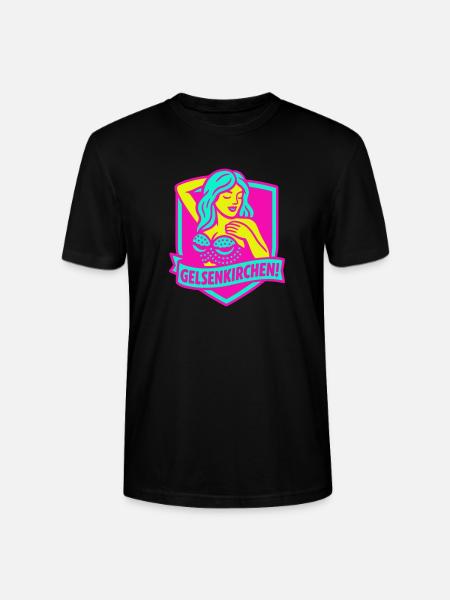 Gelsenkirchen Superstar in pink - Stanley/Stella CRAFTER Unisex Organic T-Shirt - black