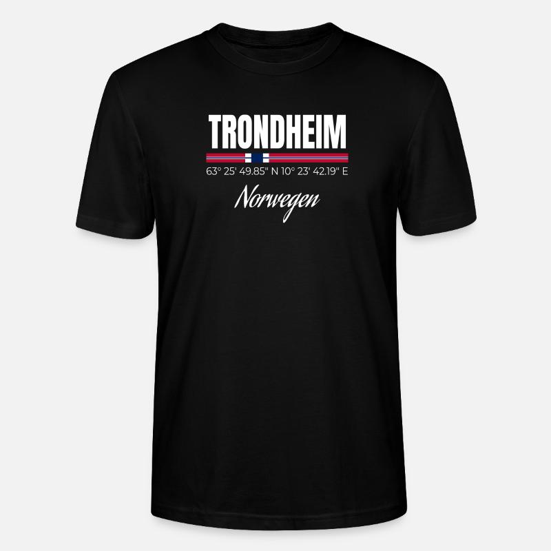 Trondheim - Stanley/Stella Unisex Bio-T-Shirt CRAFTER - Schwarz