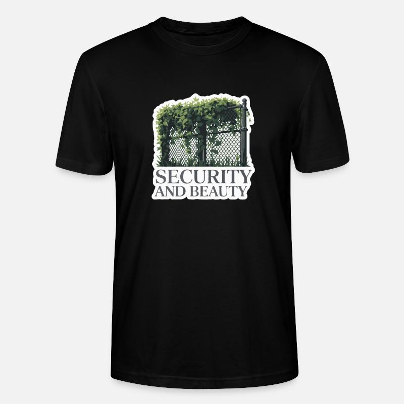 Bewachtes Gartenzaun-Design - Stanley/Stella Unisex Bio-T-Shirt CRAFTER - Schwarz