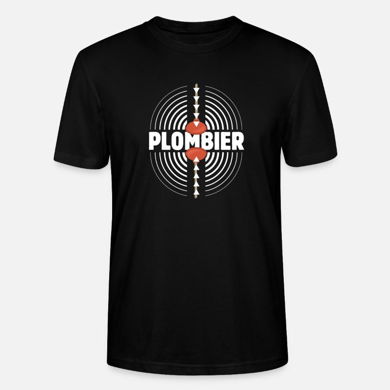 Retro Saugnapf Klempner - Stanley/Stella Unisex Bio-T-Shirt CRAFTER - Schwarz