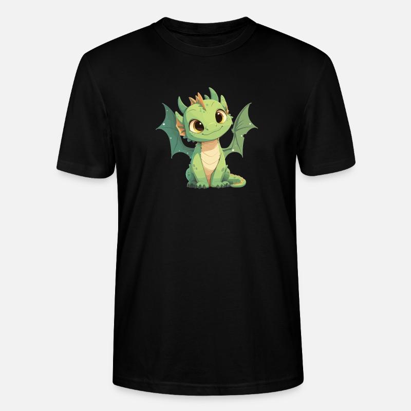 Drachen Drache - Stanley/Stella Unisex Bio-T-Shirt CRAFTER - Schwarz