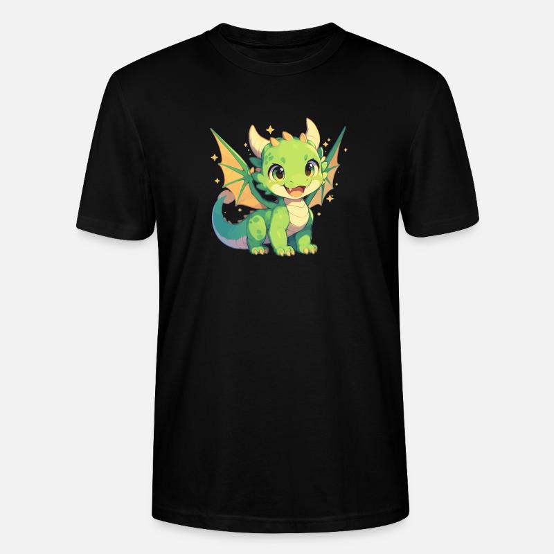 Drachen Drache - Stanley/Stella Unisex Bio-T-Shirt CRAFTER - Schwarz