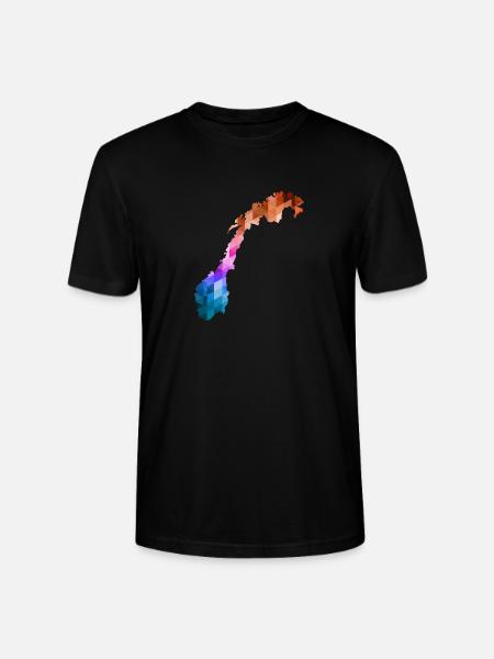 Norge - Norge - Norge - Flag - Skandinavien - Stanley Stella CRAFTER unisex økologisk-T-shirt - sort