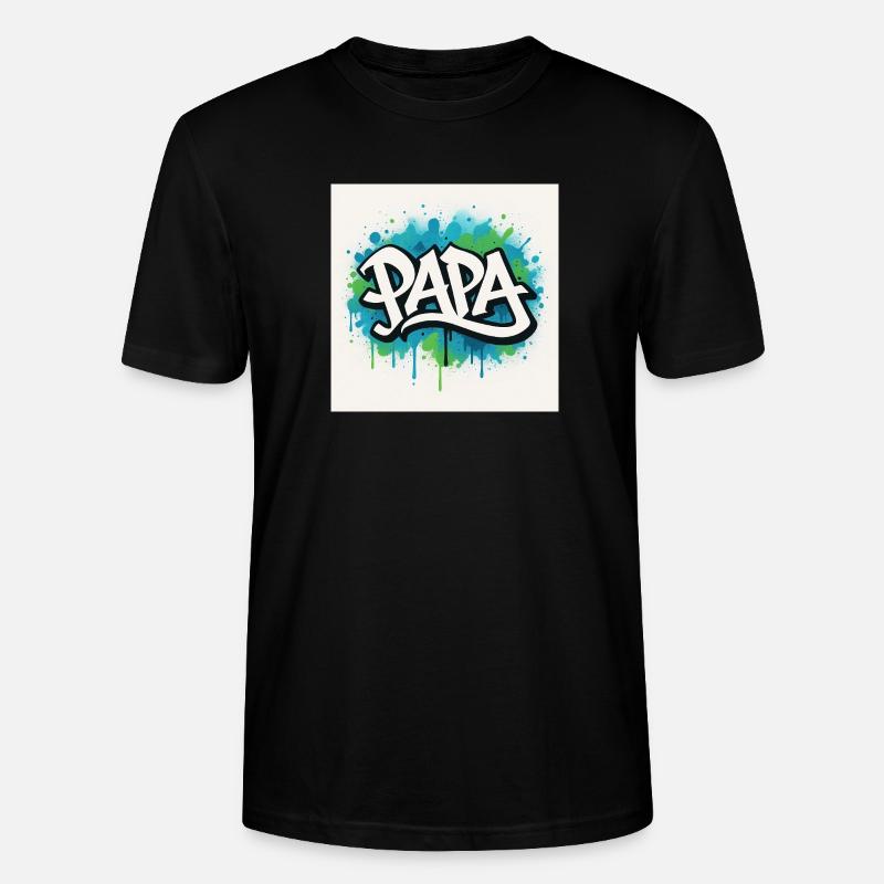Graffiti Stil Papa Illustration - Stanley/Stella Unisex Bio-T-Shirt CRAFTER - Schwarz