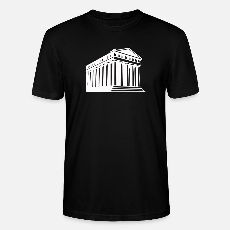 Antike griechische Tempelillustration - Stanley/Stella Unisex Bio-T-Shirt CRAFTER - Schwarz