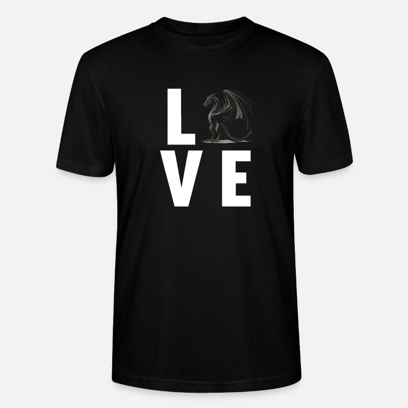 Drachen Drache - Stanley/Stella Unisex Bio-T-Shirt CRAFTER - Schwarz