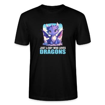 Dragon Dragon - T-shirt bio CRAFTER Stanley Stella Unisexe - noir - Devant - Alina (178cm) & Michal (187cm)