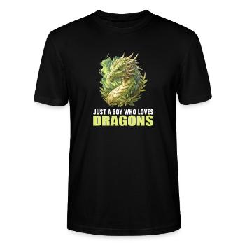 Dragon Dragon - T-shirt bio CRAFTER Stanley Stella Unisexe - noir - Devant - Alina (178cm) & Michal (187cm)