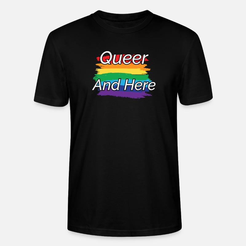 Queer Pride Regenbogen Design - Stanley/Stella Unisex Bio-T-Shirt CRAFTER - Schwarz