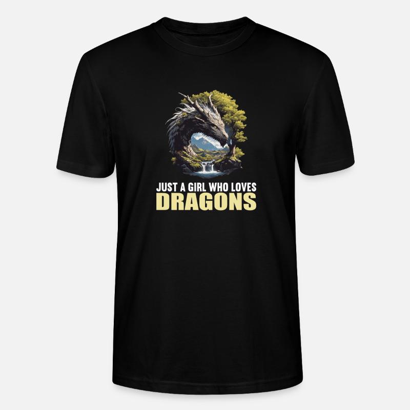 Drachen Drache - Stanley/Stella Unisex Bio-T-Shirt CRAFTER - Schwarz