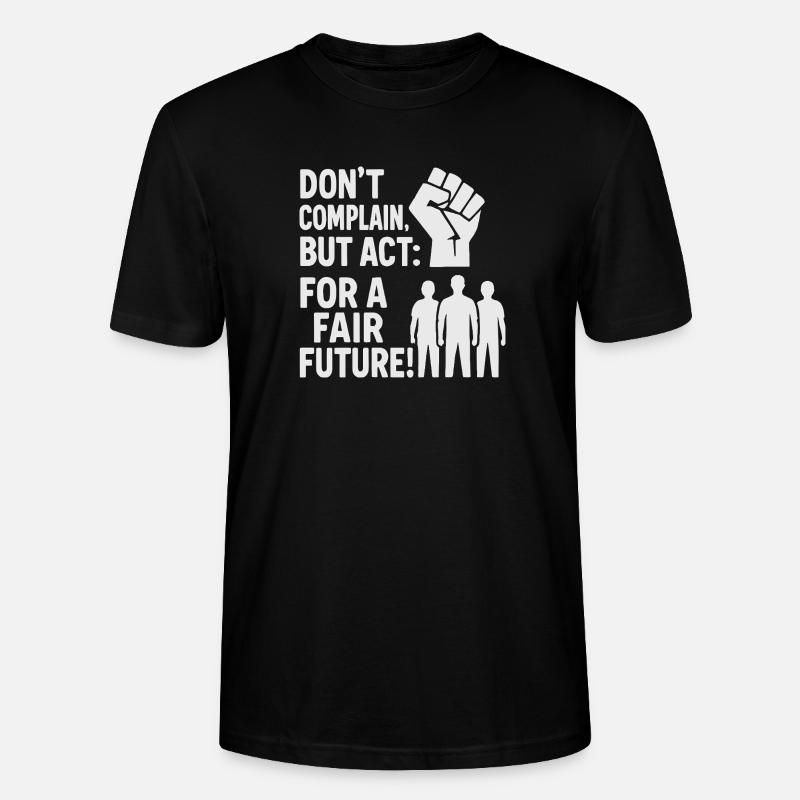 Acting for a fair future - Stanley/Stella CRAFTER Unisex Organic T-Shirt - black