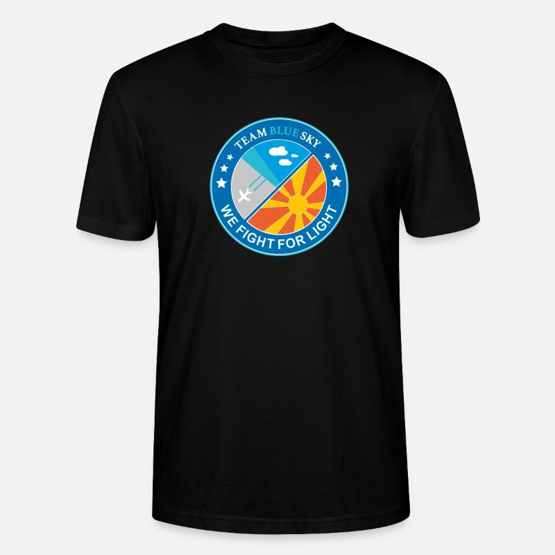 Lichtkrieger Abzeichen Sommer Sonne blauer Himmel - Stanley/Stella Unisex Bio-T-Shirt CRAFTER - Schwarz
