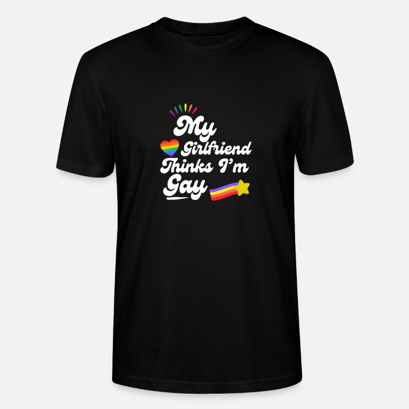 Rainbow Pride Heart Keepsake Design - Stanley/Stella CRAFTER Unisex Organic T-Shirt - black
