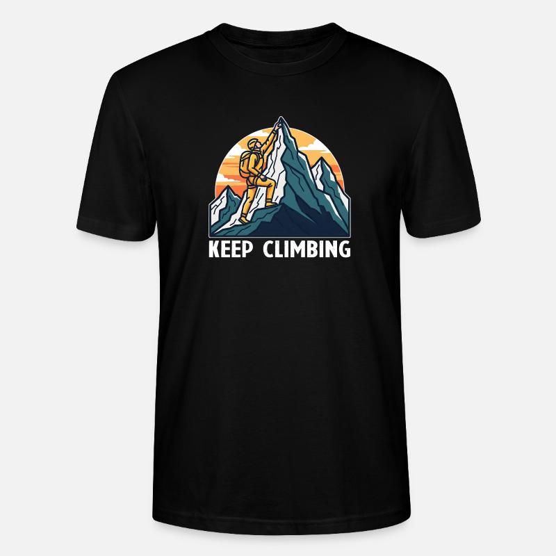 Continuer à grimper Mountaineering Design - T-shirt bio CRAFTER Stanley Stella Unisexe - noir
