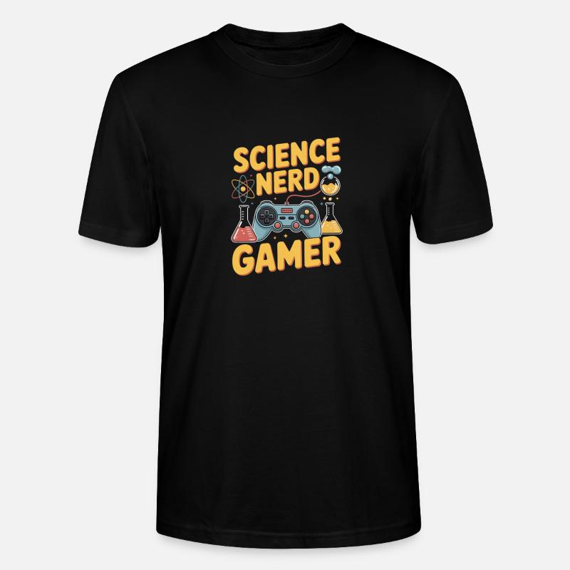 Science Nerd Gamer Controller Chemie Physik - Stanley/Stella Unisex Bio-T-Shirt CRAFTER - Schwarz